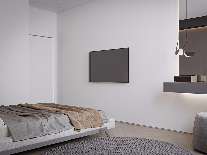 現(xiàn)代居室局部裝修 成都天邑華庭小區(qū) 98㎡小三居臥室裝修設計