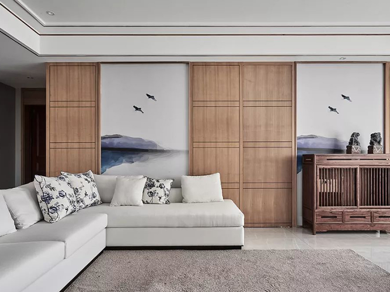 北京恩濟莊緣小區(qū) 108平米舊房翻新改造 時尚中式風格裝修