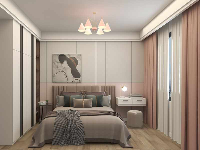 西安歐風世家 143平米現(xiàn)代簡約風格裝修 陽臺臥室衣帽間裝修設計