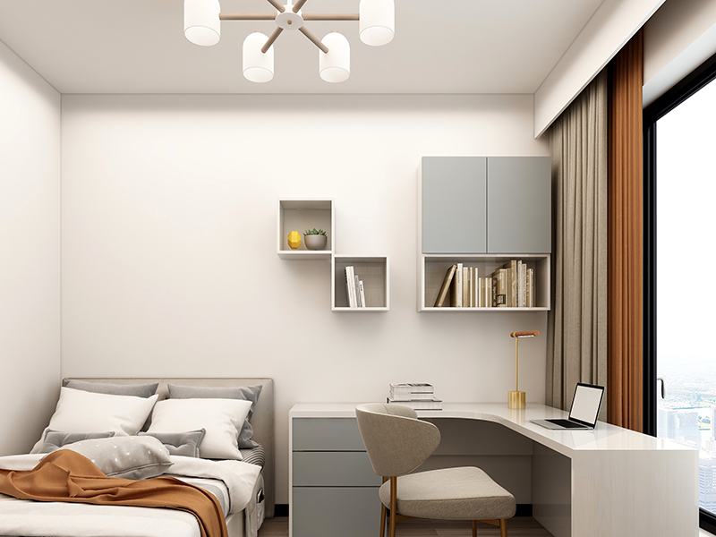 上?，F(xiàn)代簡約二手房翻新案例_上海90平米房子裝修設(shè)計方案(圖2)