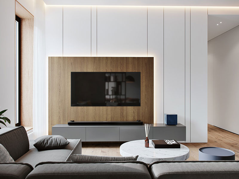 客廳電視背景墻裝修改造選哪些材料比較好？(圖1)
